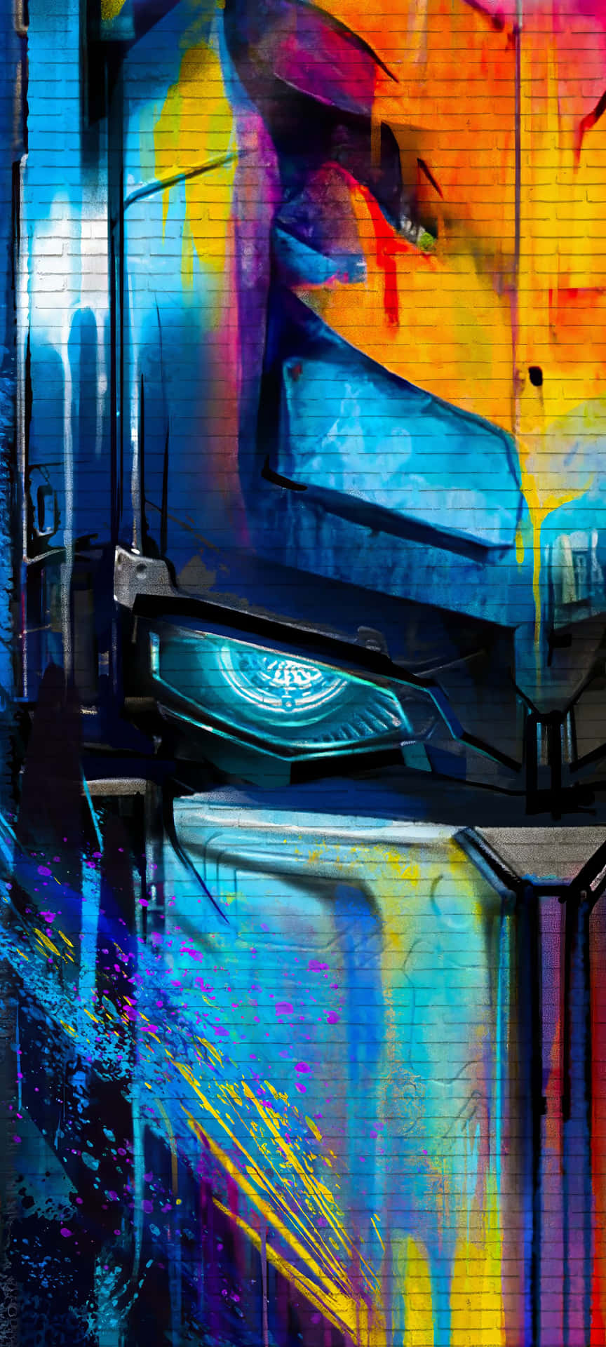 Transformers Rise Of The Beasts Optimus Prime Graffiti Wallpaper