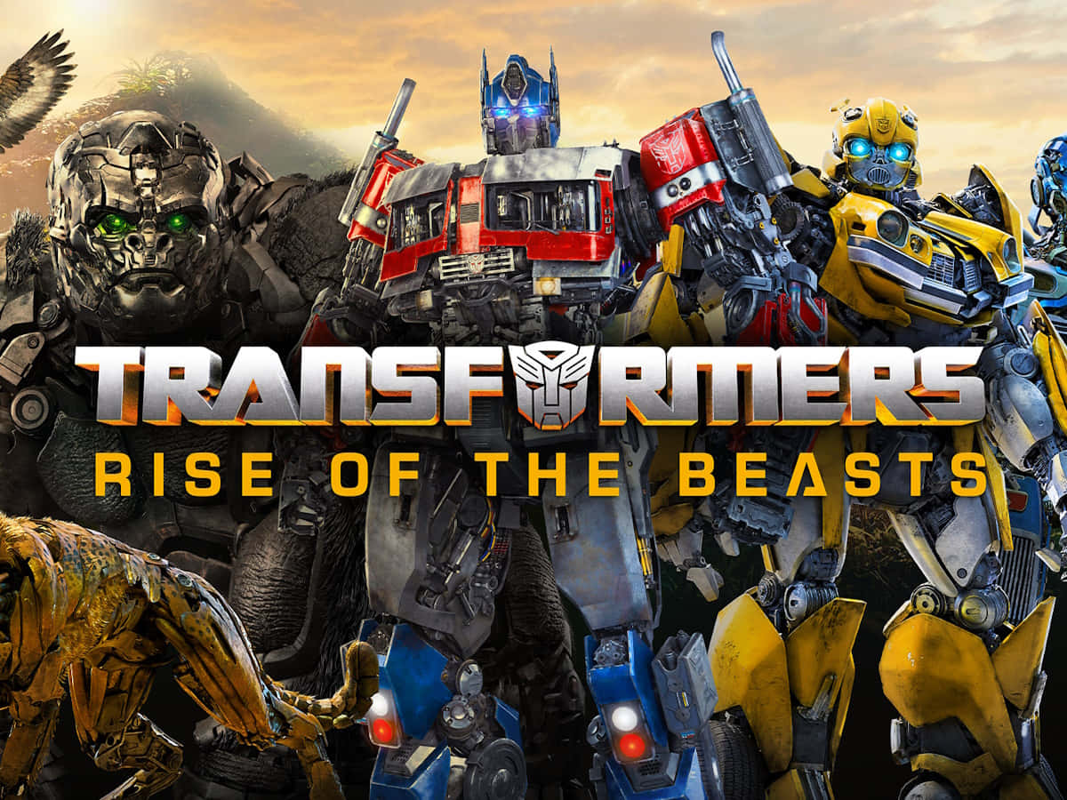Transformers Riseofthe Beasts Movie Promo Art Wallpaper