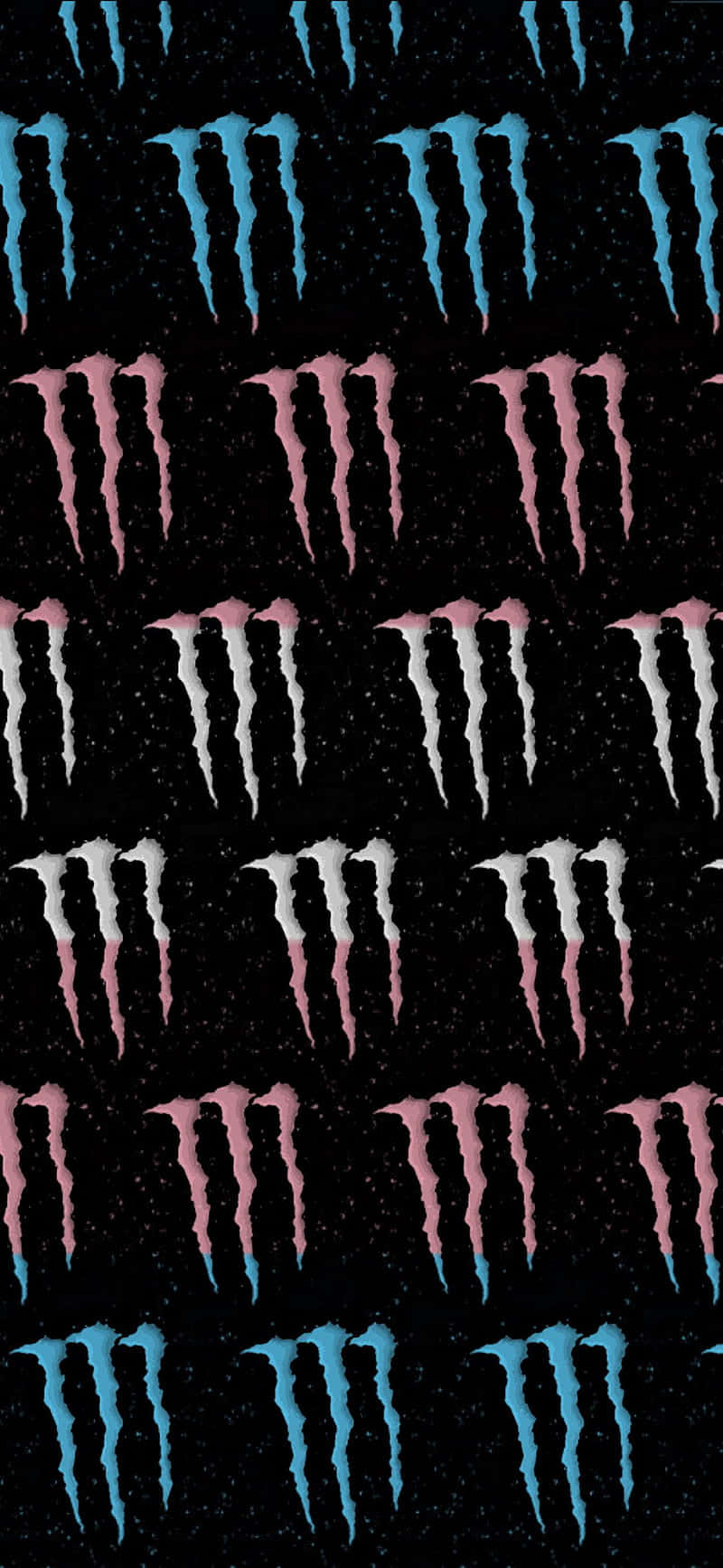 monster logo pink