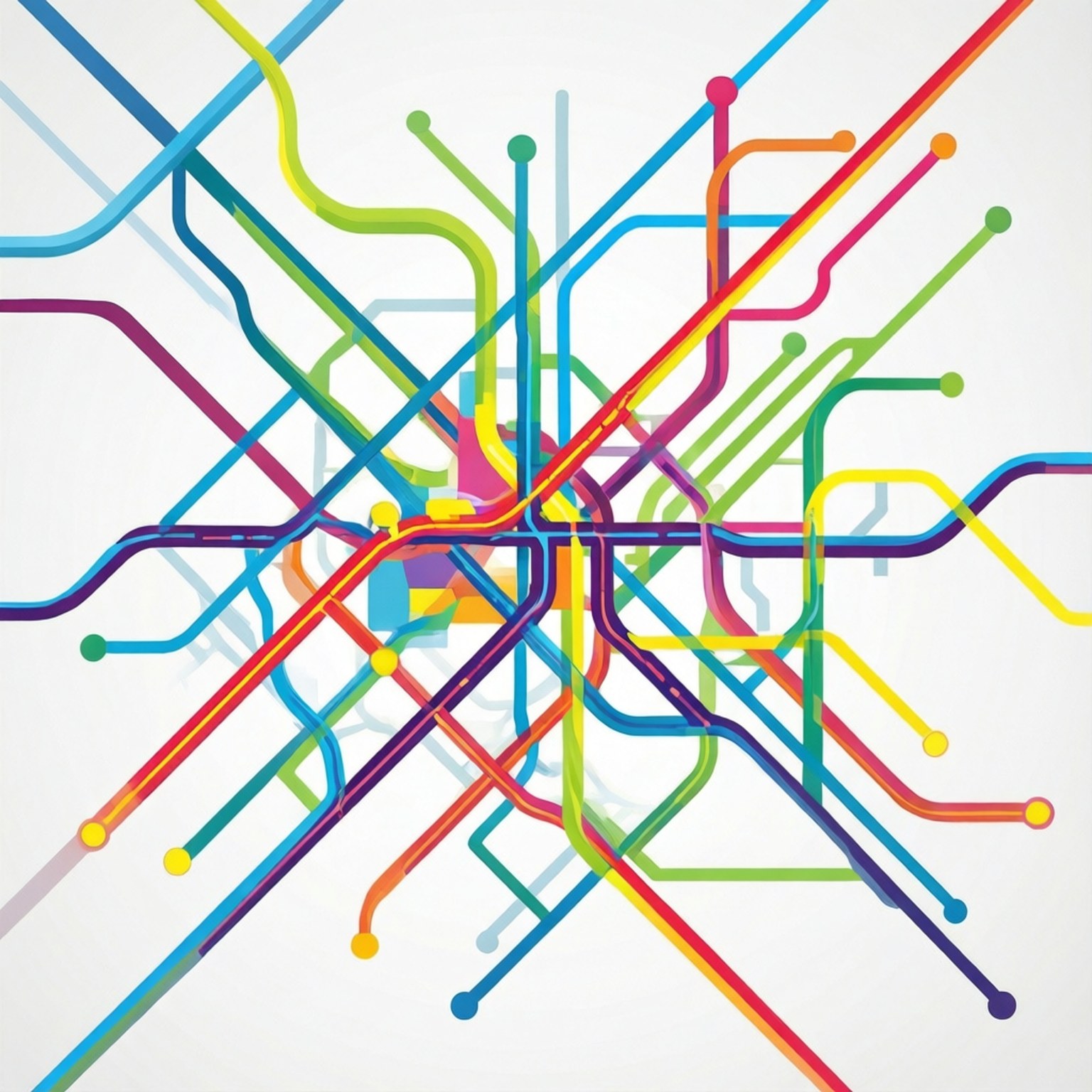 Geometri Peta Transit Wallpaper