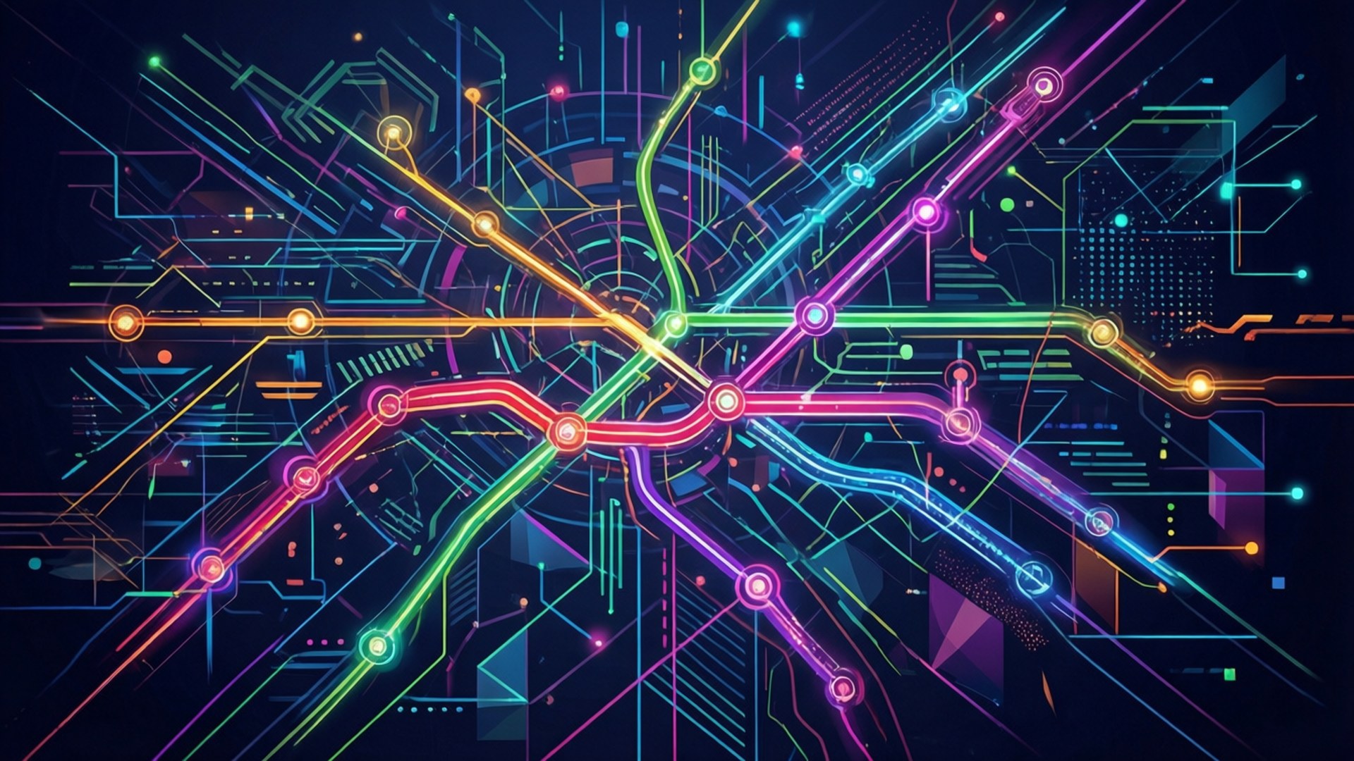 Transit Network Glow Wallpaper