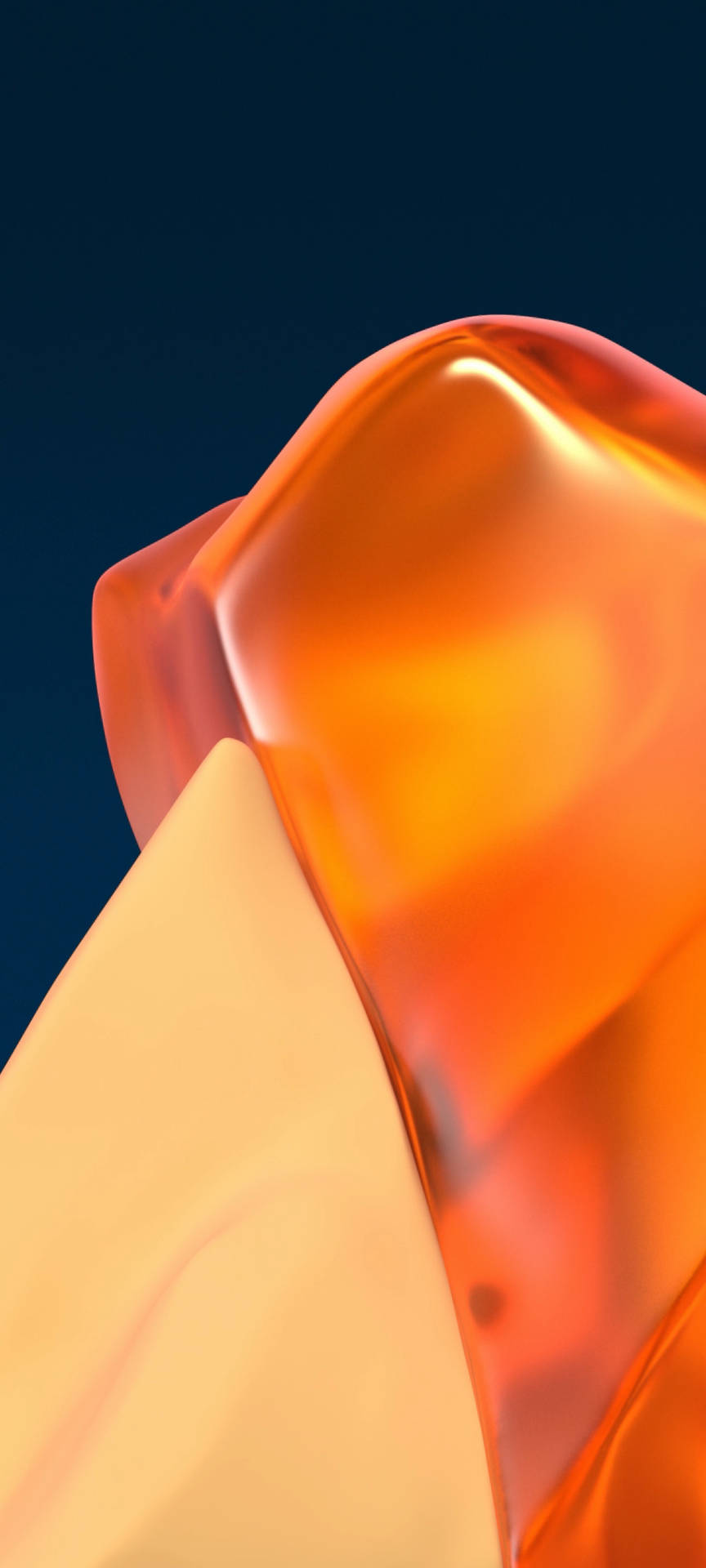 Oneplus9r De Cristal Naranja Translúcido. Fondo de pantalla