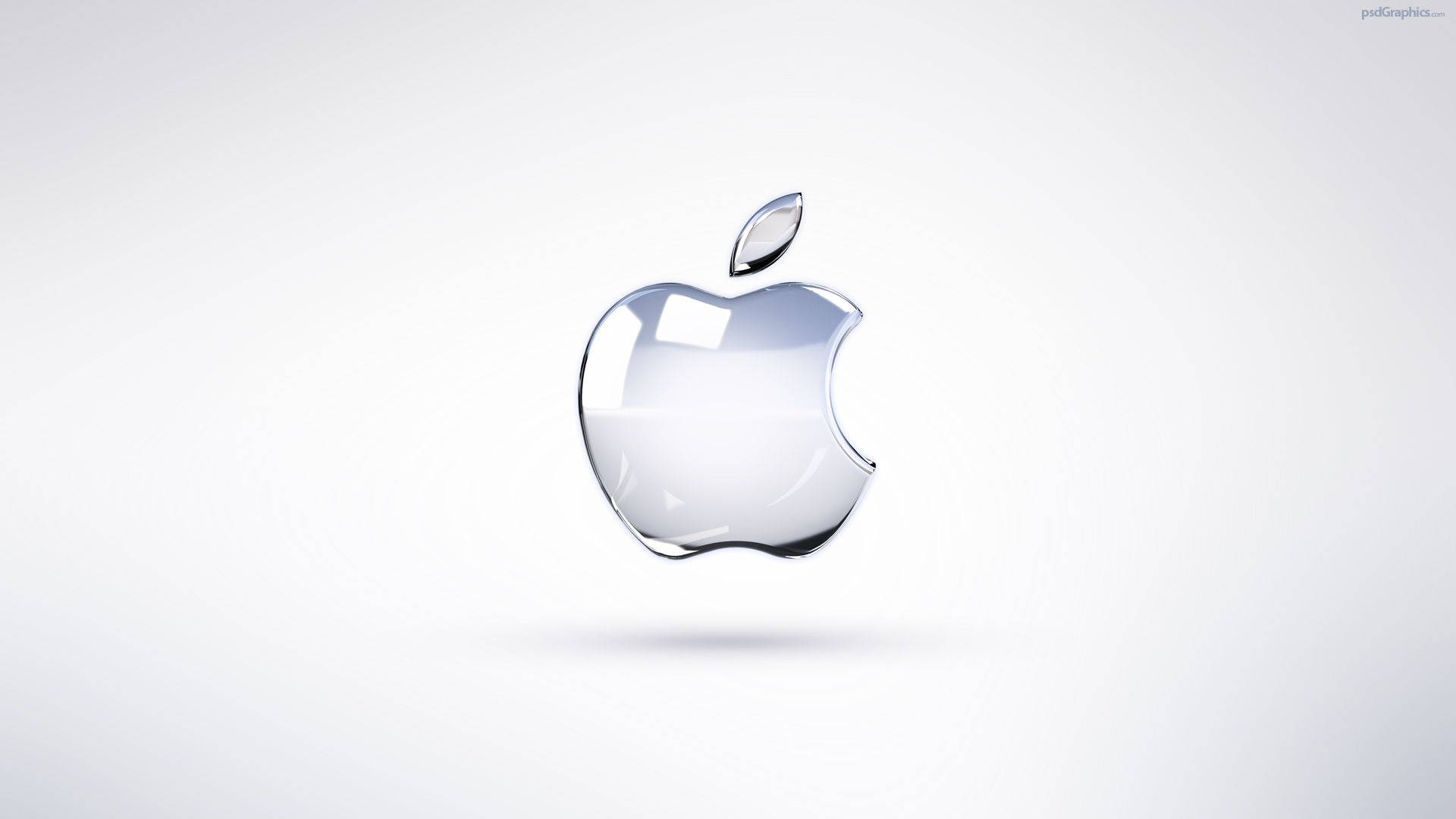 Image  Apple Logo on White Background Wallpaper