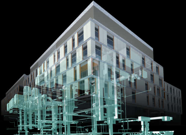 Transparent Architecture Rendering PNG