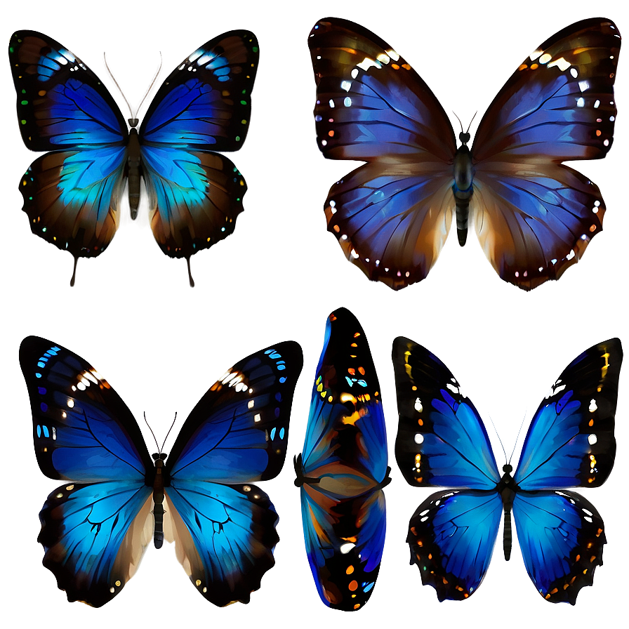 Transparent Blue Butterflies Png Drc PNG