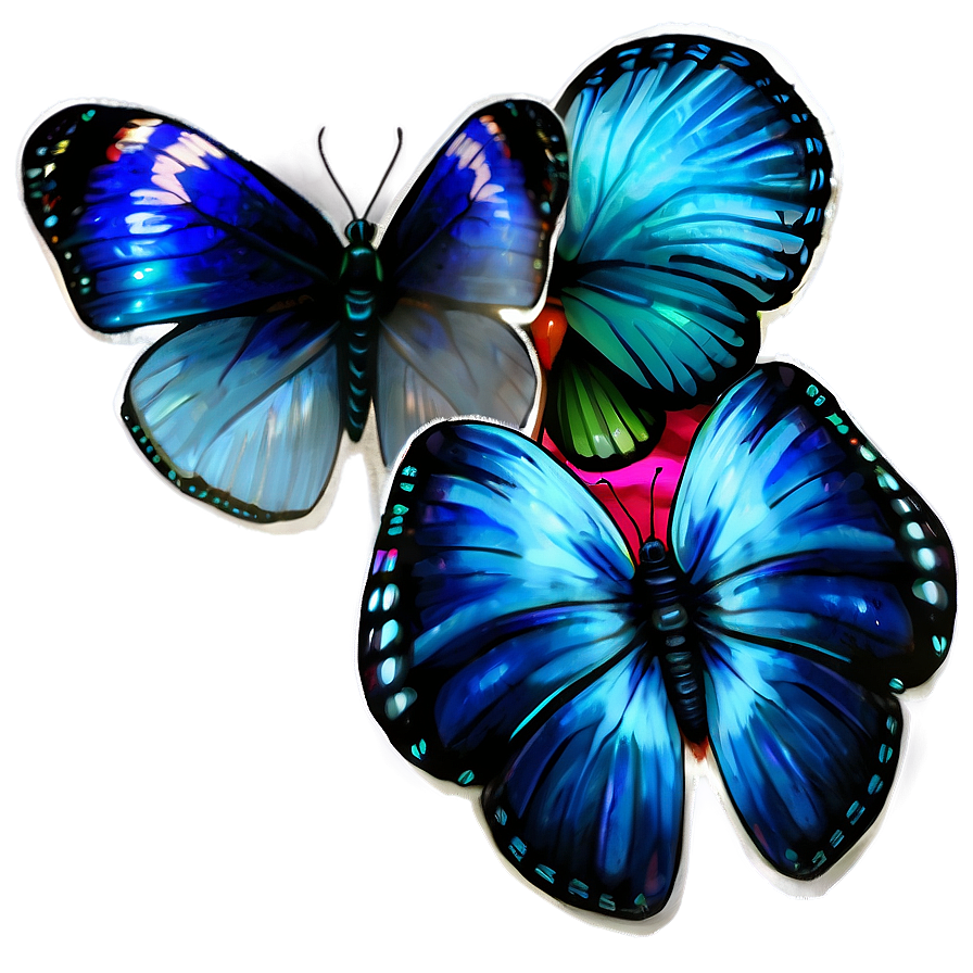 Transparent Blue Butterflies Png Raq PNG