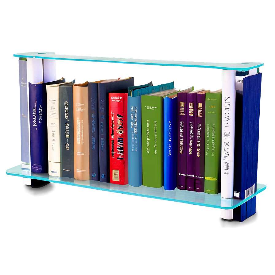 Transparent Bookshelf With Books Png 05262024 PNG