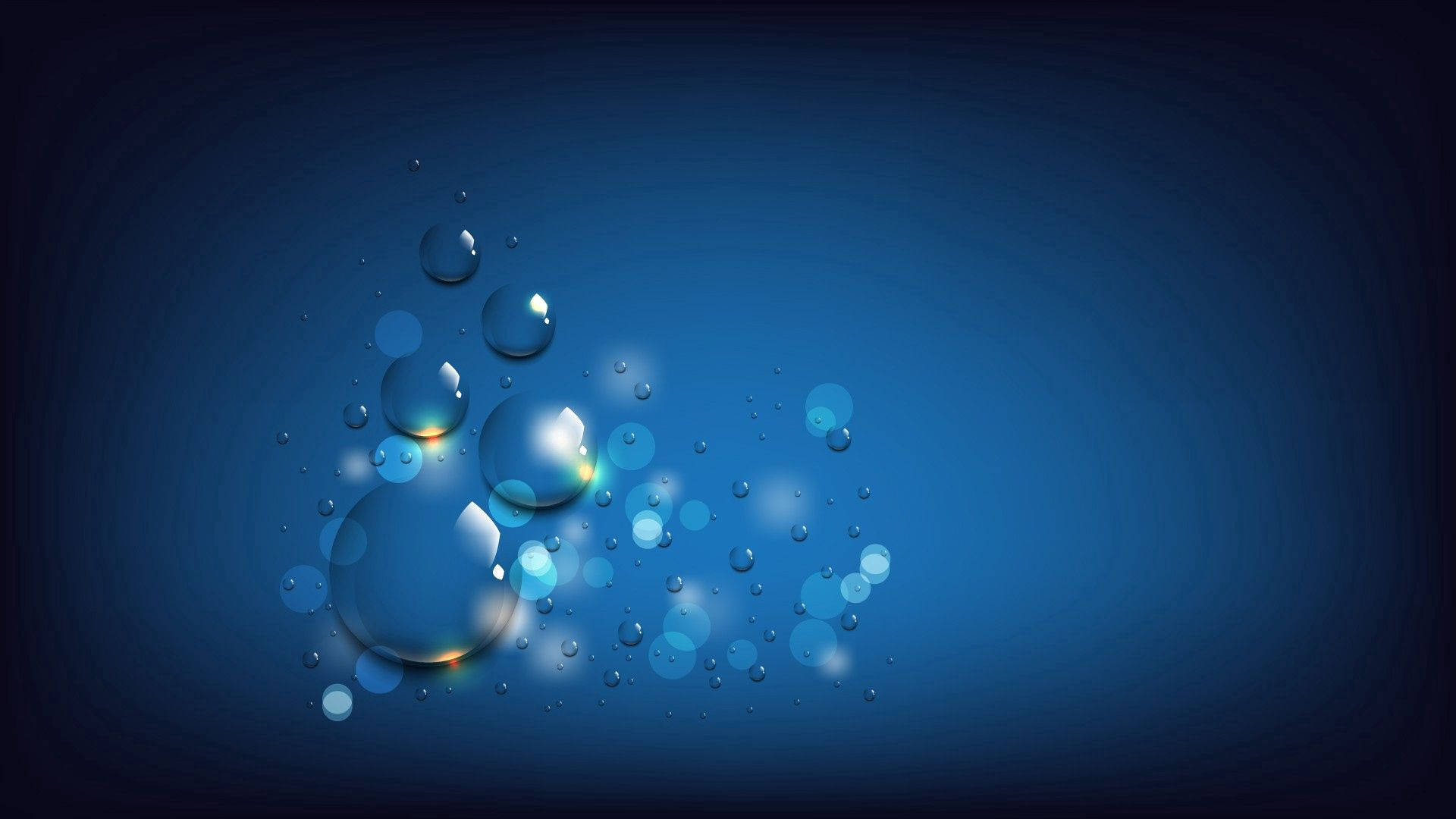 Transparent Bubbles In Blue Wallpaper
