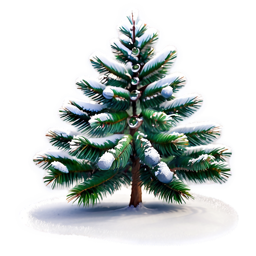 Transparent Christmas Tree In Snow Png 9 PNG