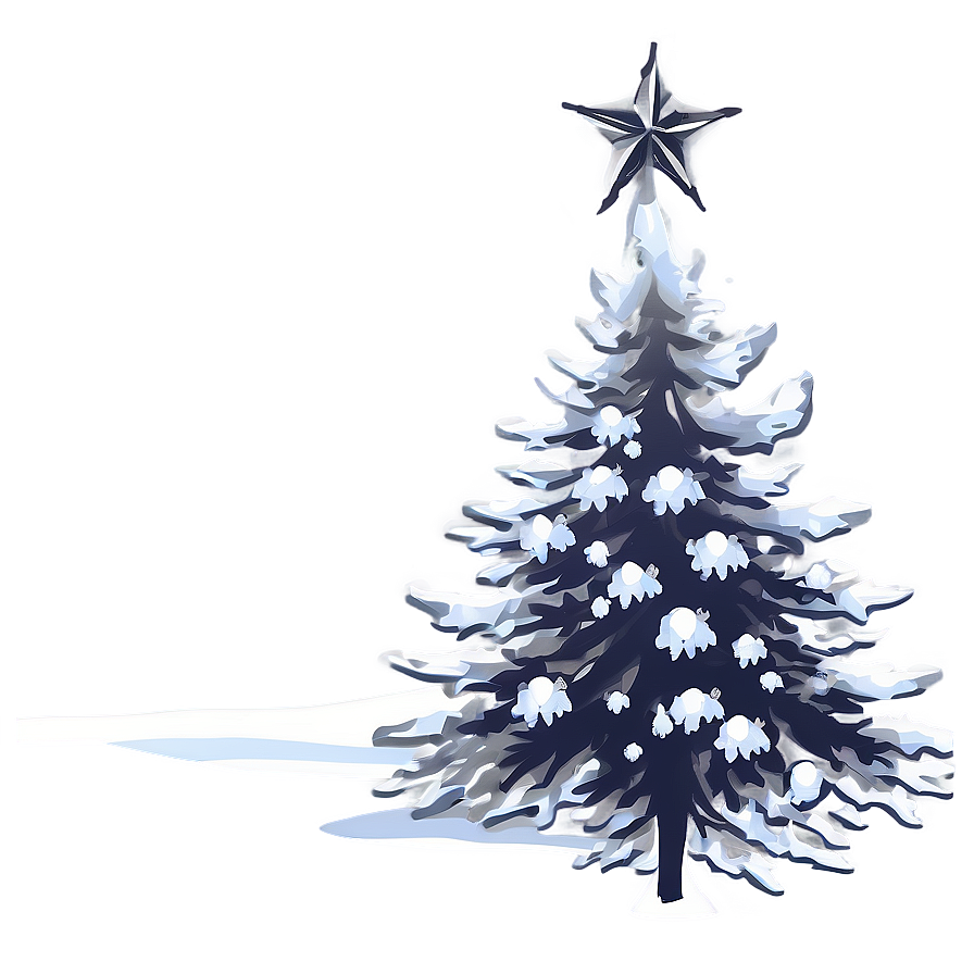 Transparent Christmas Tree In Snow Png Hqw71 PNG