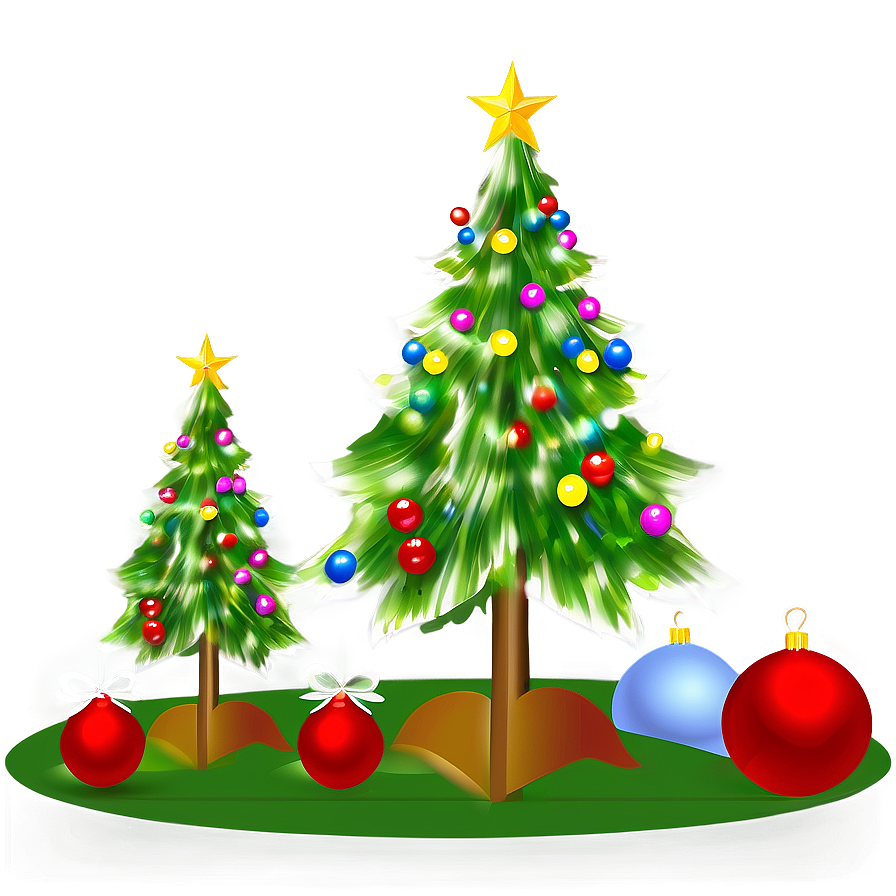 Transparent Christmas Tree Scene Png 2 PNG