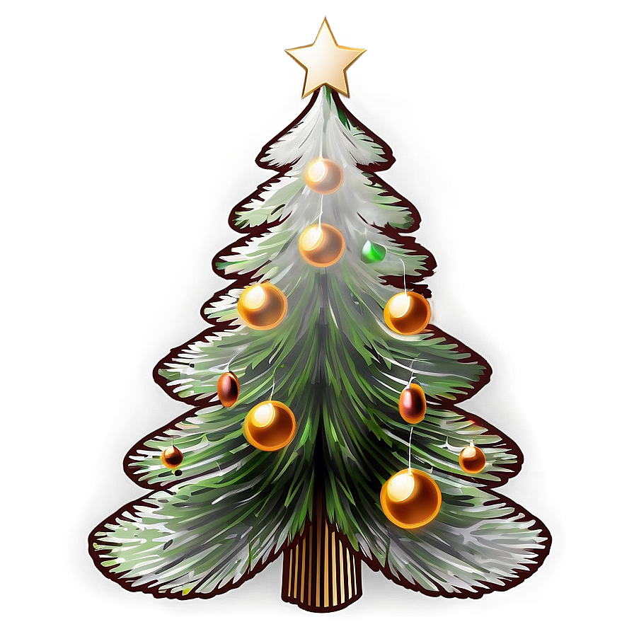 Transparent Christmas Tree Sketch Png 67 PNG