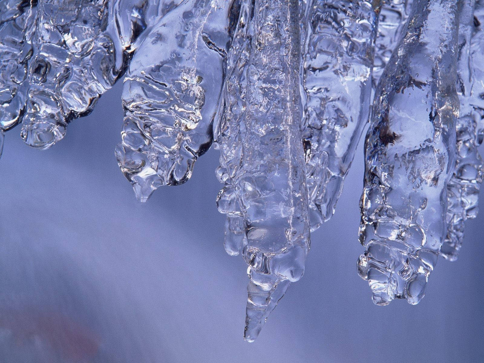 Transparent Crystal Ice Formation Wallpaper