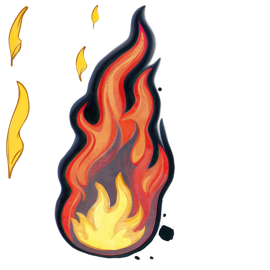 Transparent Fire Drawing Png 12 PNG