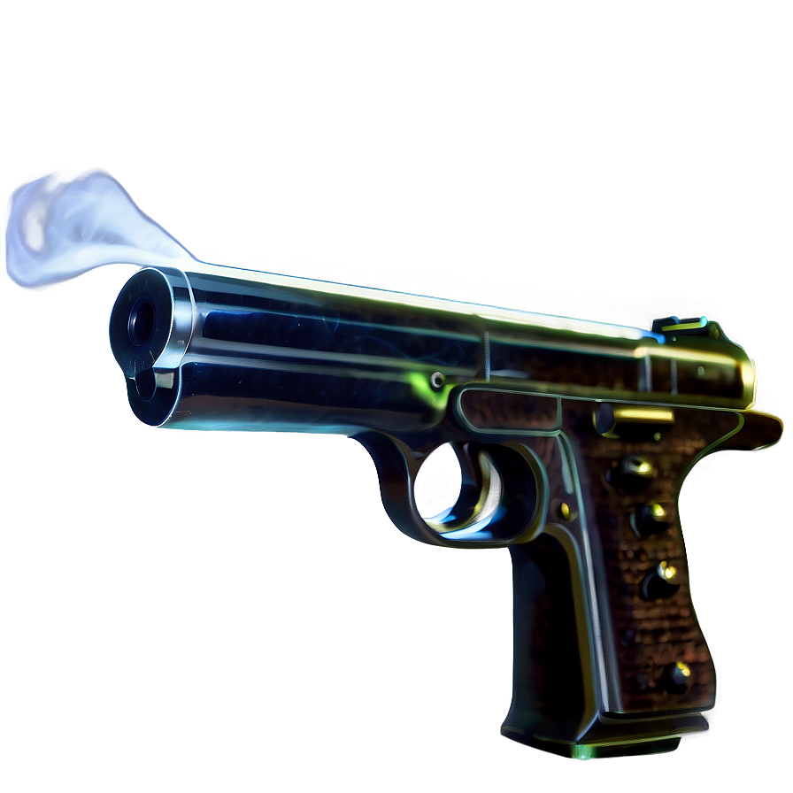 Transparent Gun With Smoke Png 05252024 PNG