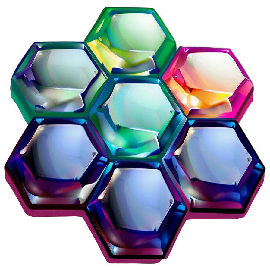 Transparent Hexagon Pattern Png 06202024 PNG