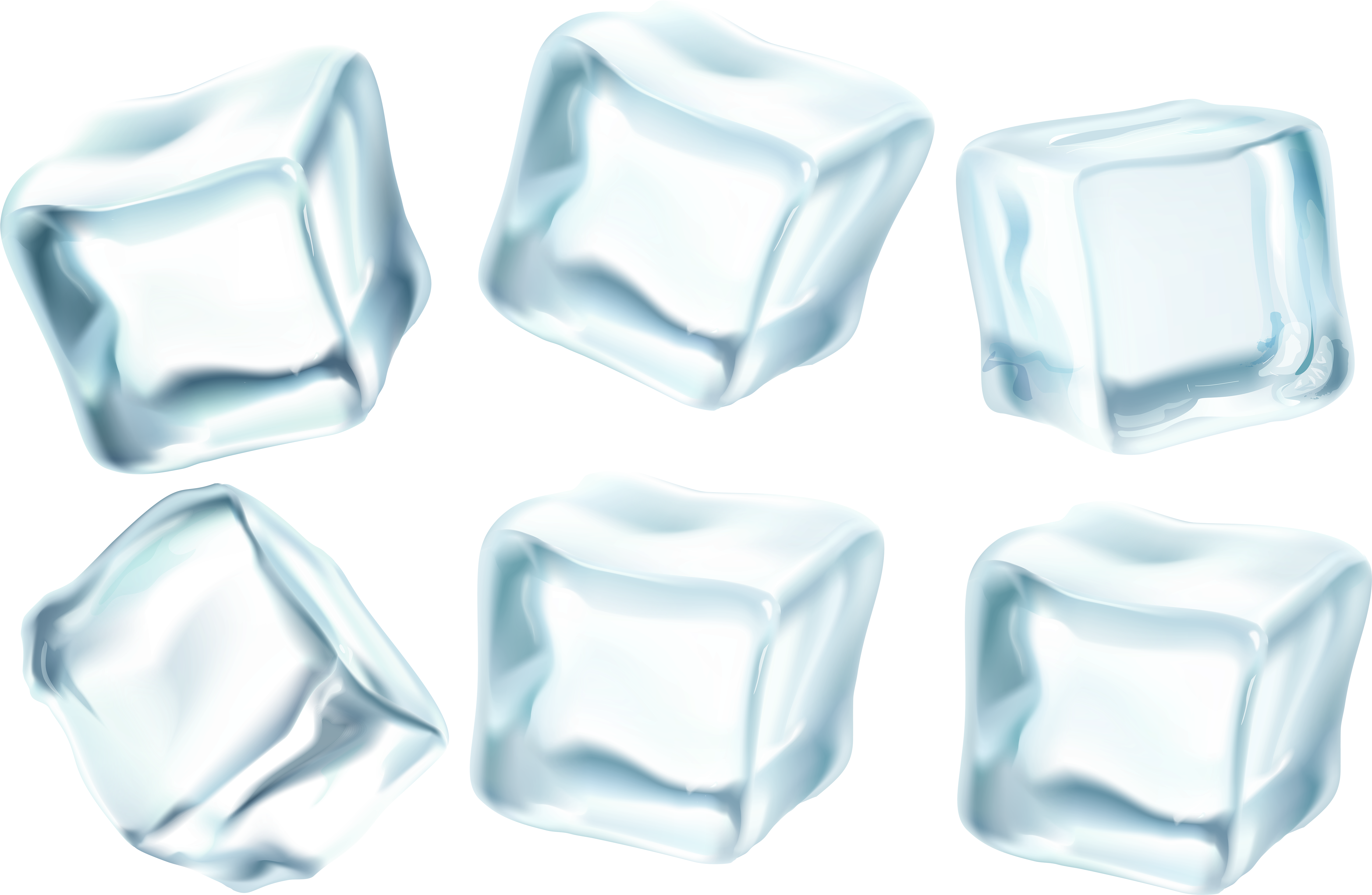 Transparent Ice Cubes Background PNG