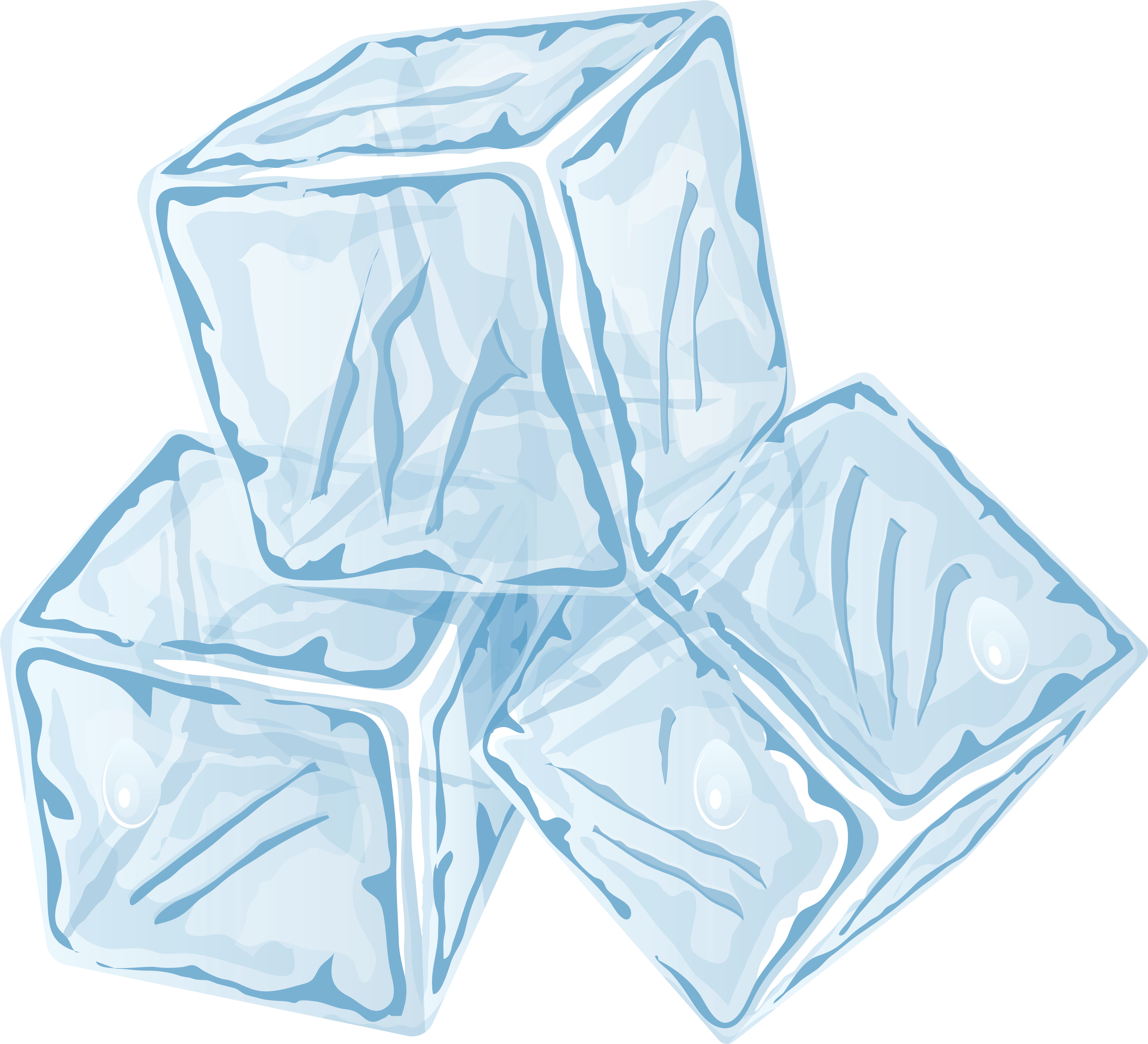 Transparent Ice Cubes Illustration PNG