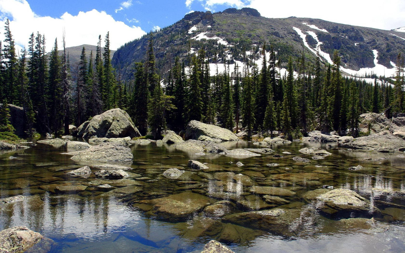 Transparent Lake With Rocks