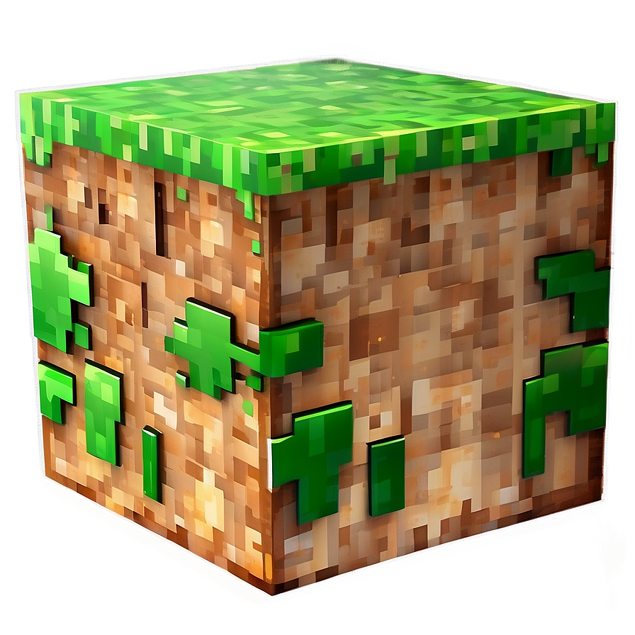 Transparent Minecraft Grass Block Png Pof PNG
