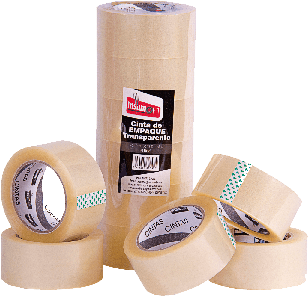 Transparent Packing Tape Stack PNG