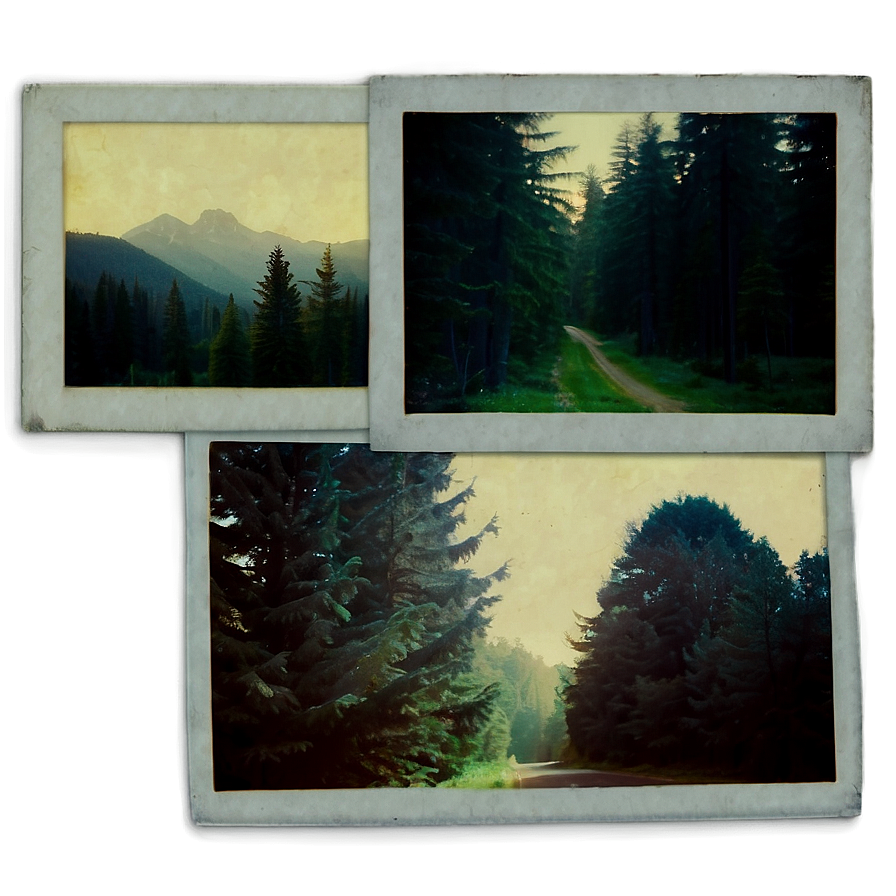 Transparent Polaroid Film Effect Png Wbw PNG