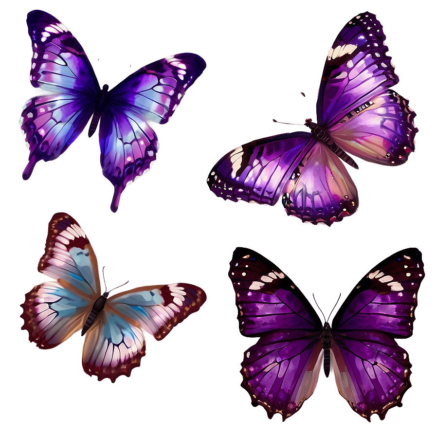 Transparent Purple Butterfly Png 05232024 PNG