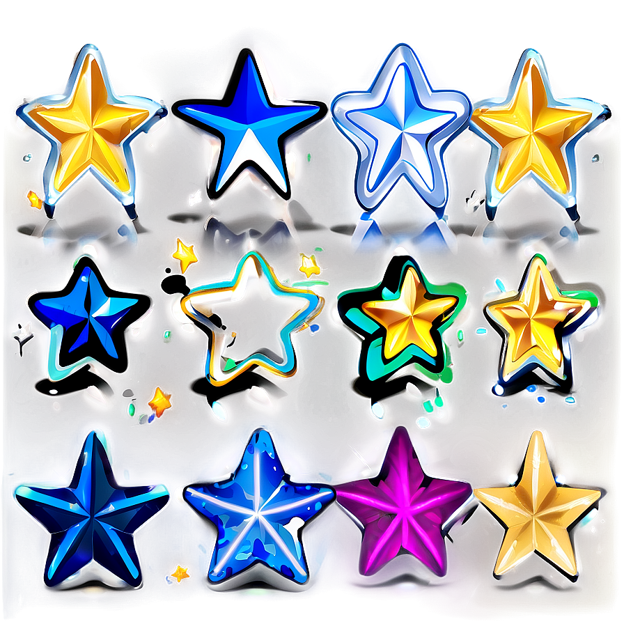 Transparent Stars Clipart Png 05252024 PNG