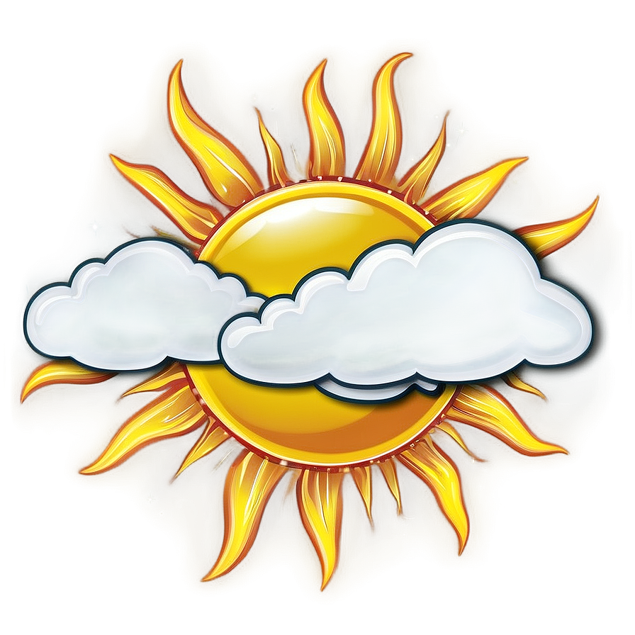 Transparent Sun With Clouds Png 26 PNG