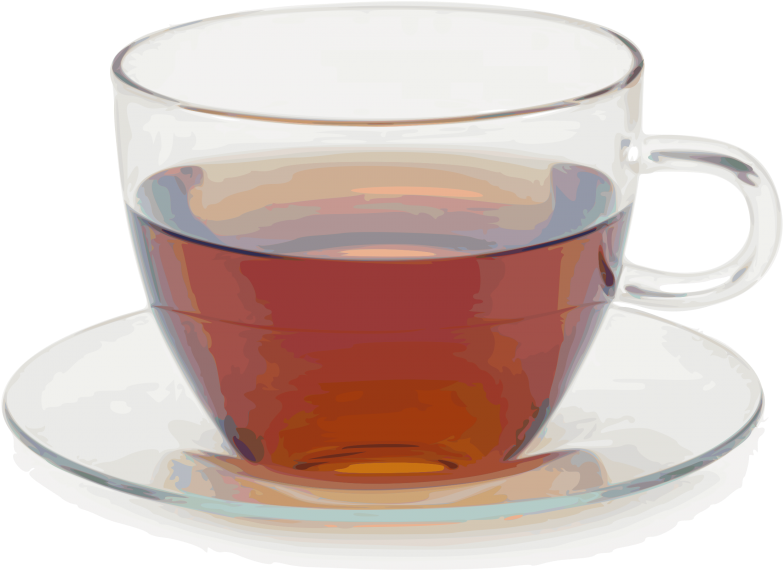 Transparent Tea Cupon Saucer PNG