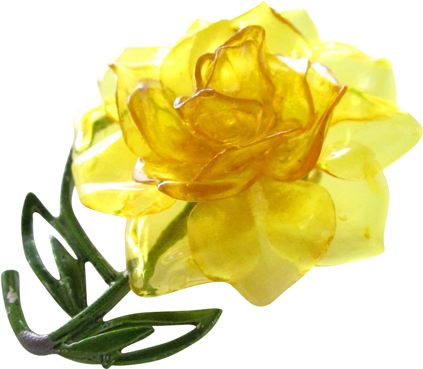 Transparent Yellow Rose Art PNG