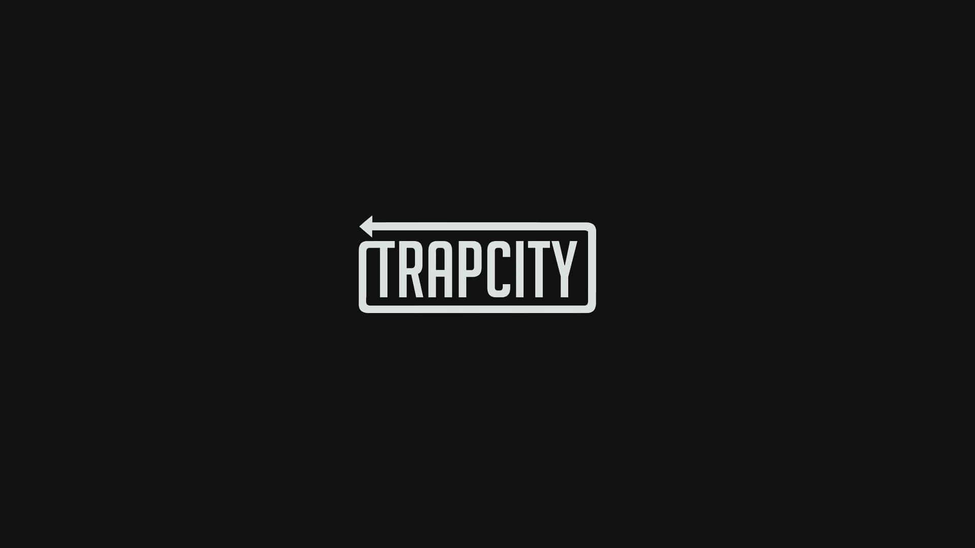 Trap City Logoon Zwarte Achtergrond Achtergrond