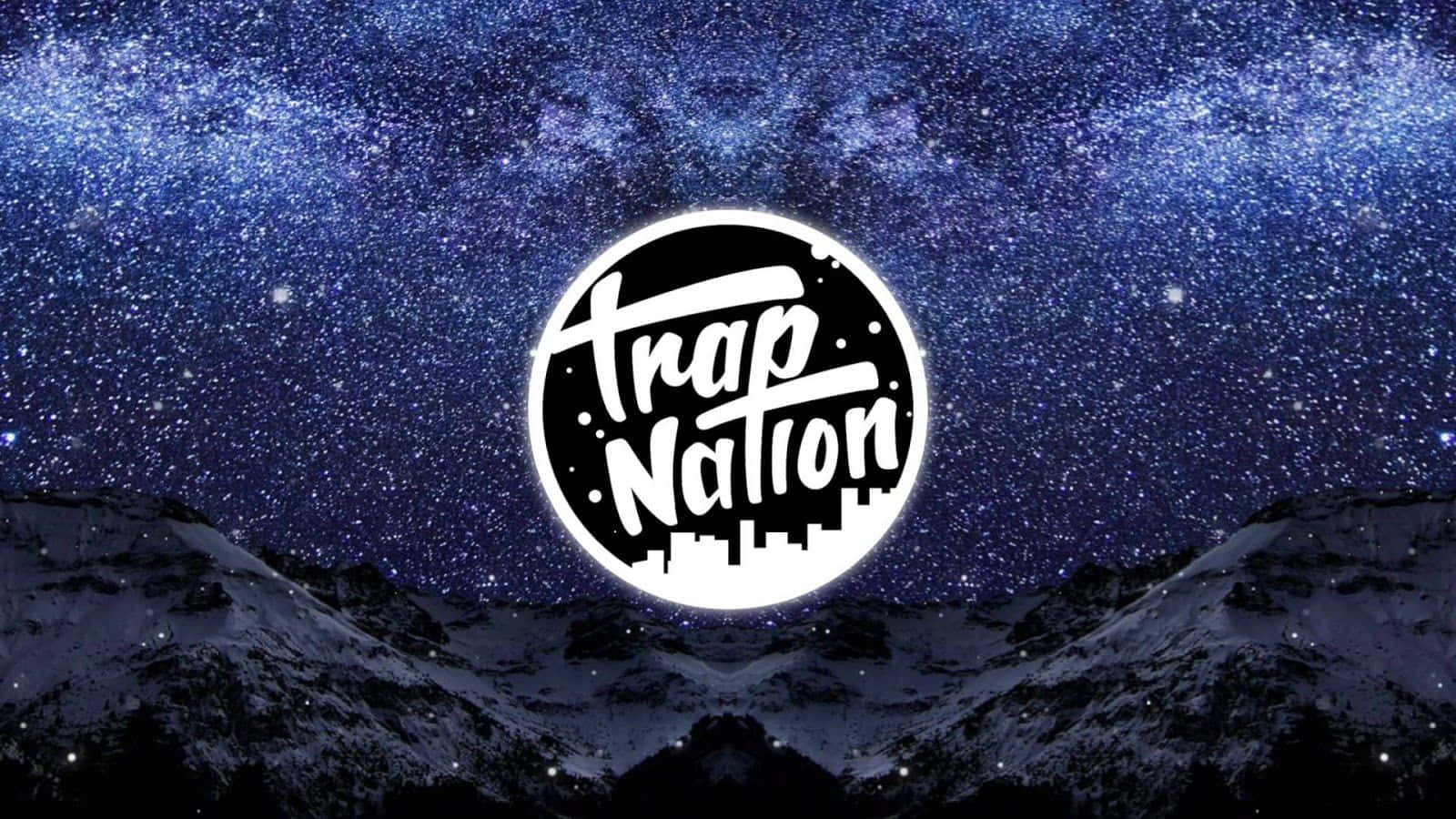 A Black And White Image Of A Starry Sky With The Words'true Nation' Wallpaper