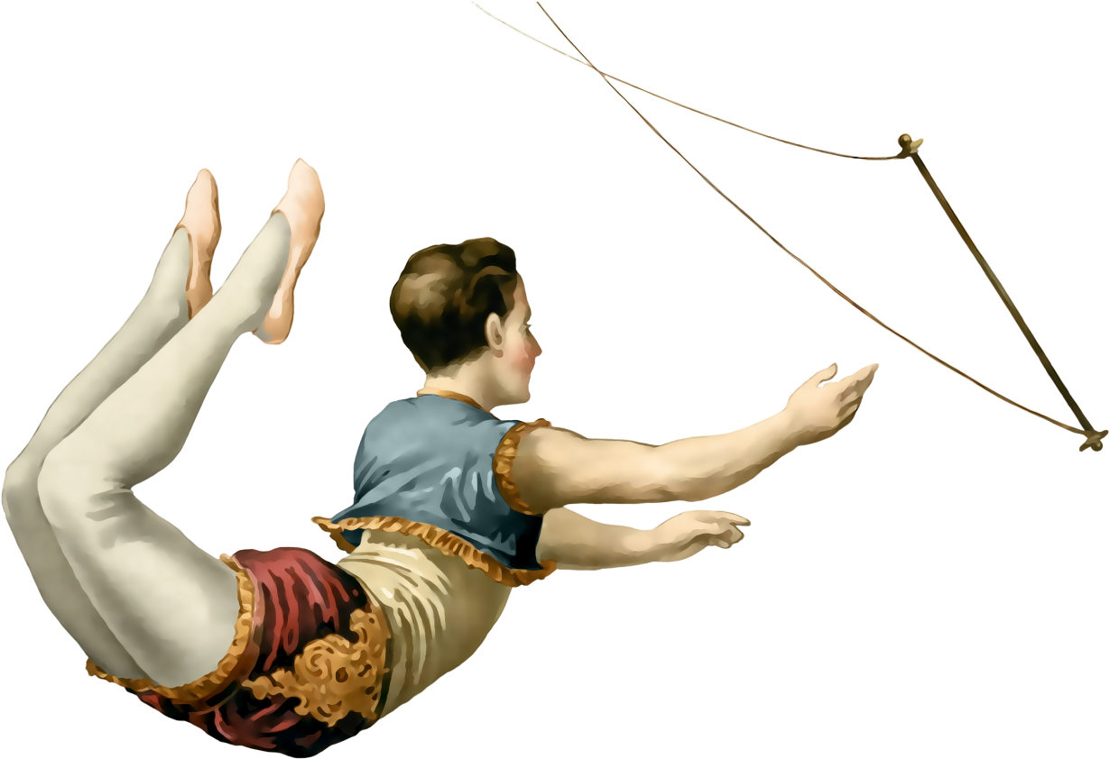 Trapeze Artistin Action PNG