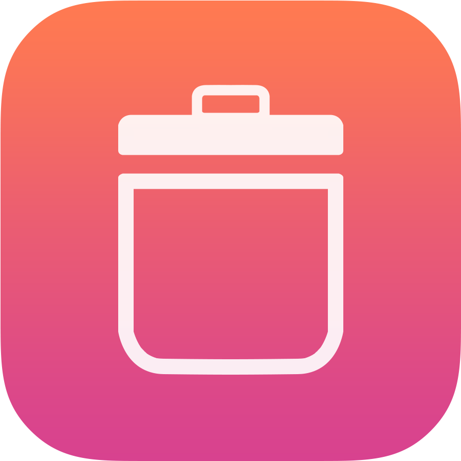 Trash Bin Icon Pink Background PNG