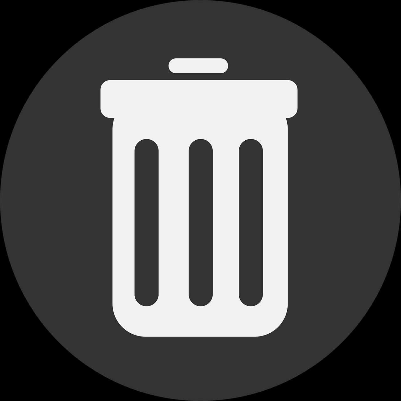 Trash Can Icon Simple Design PNG