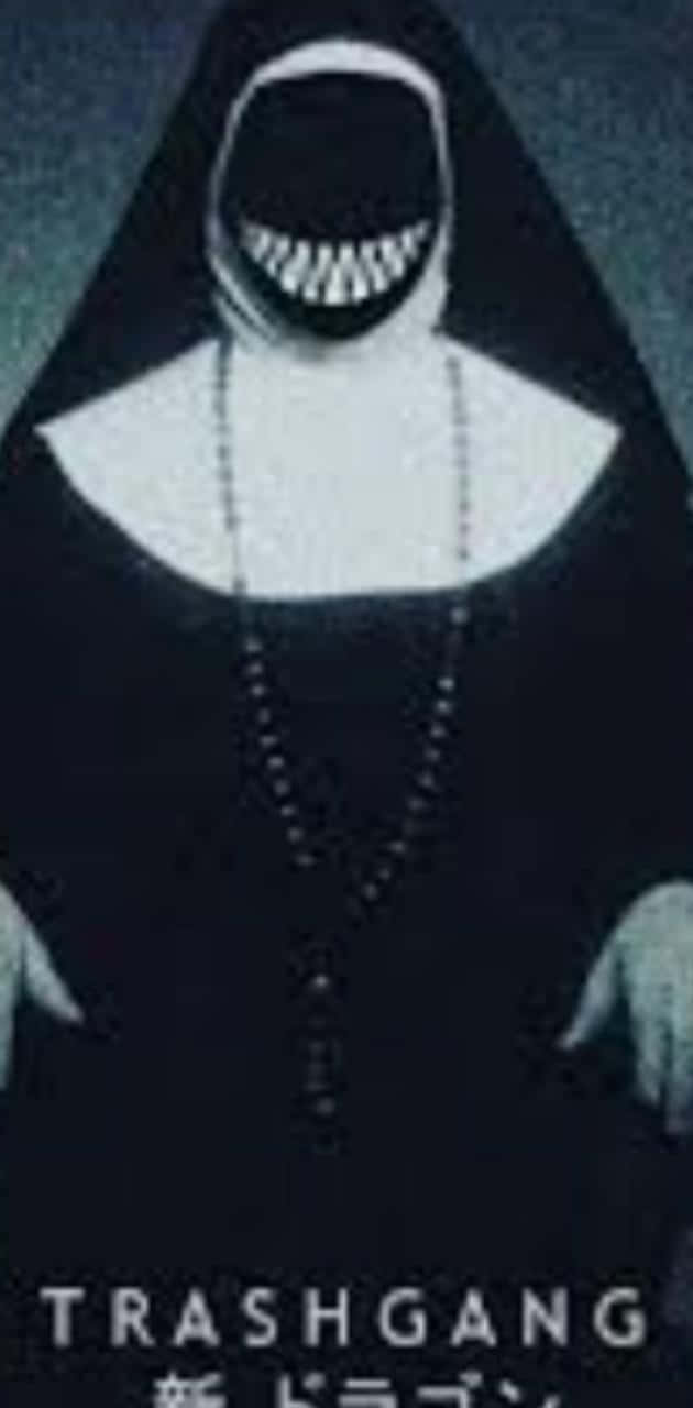 Nun With Trash Gang Mask Wallpaper