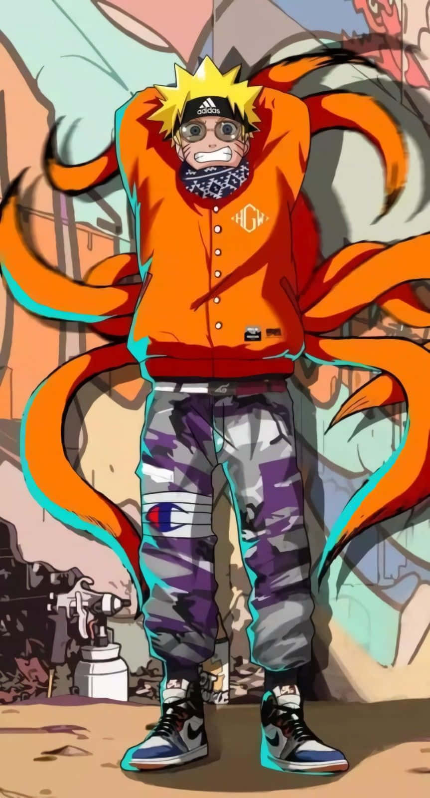 Naruto Posing For Trash Gang Wallpaper