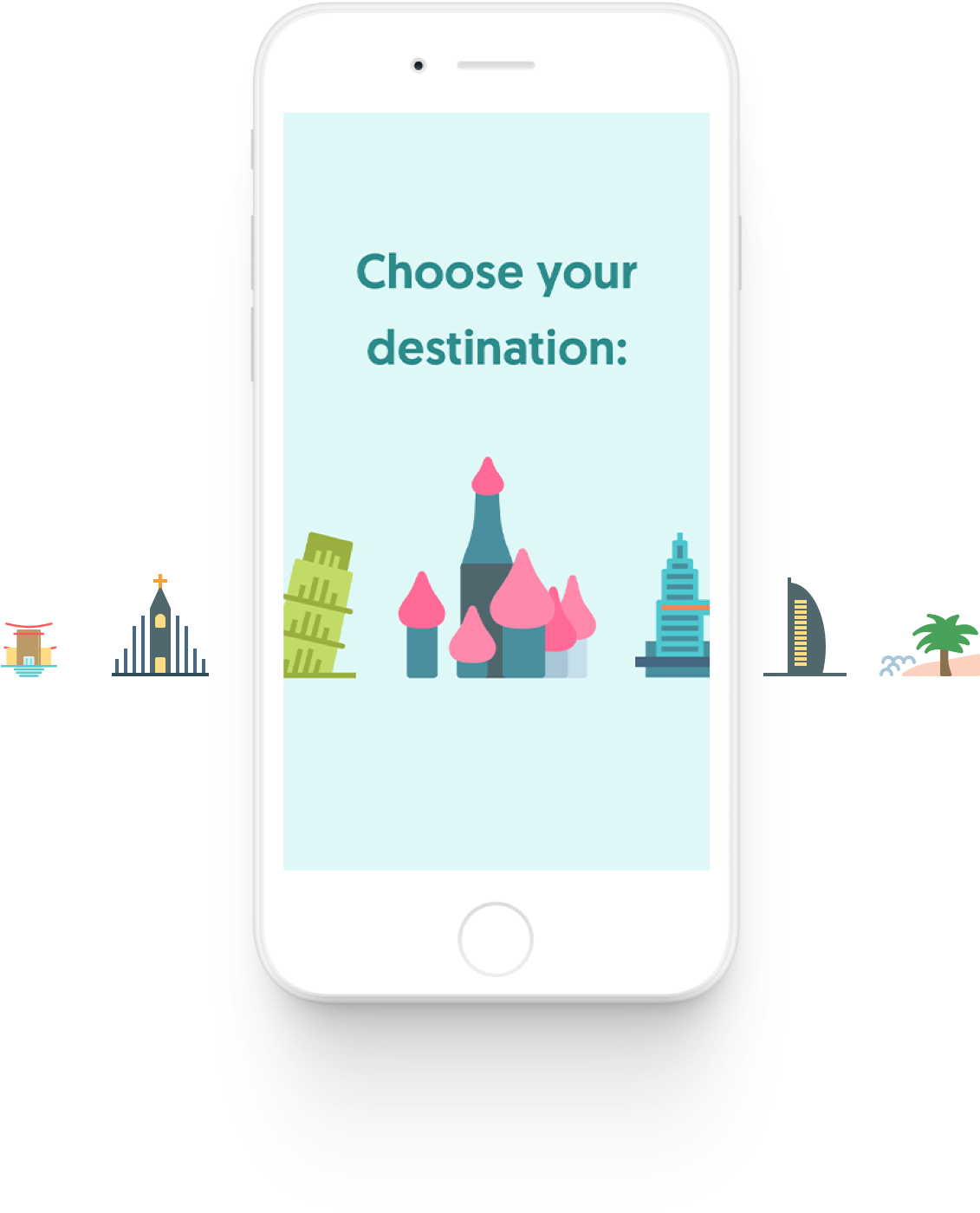 Travel Destination Selection Smartphone PNG