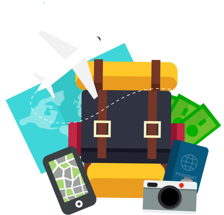 Travel Essentials Graphic PNG