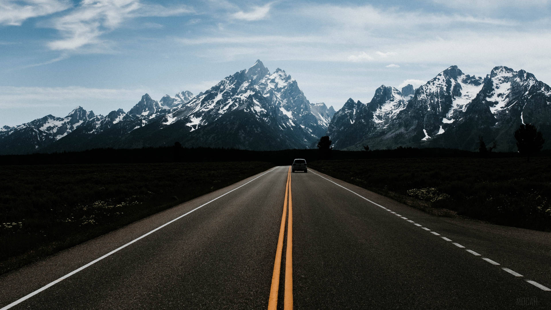 Udsynsbillede af bjergvej rejse bærbare baggrunds billede Wallpaper