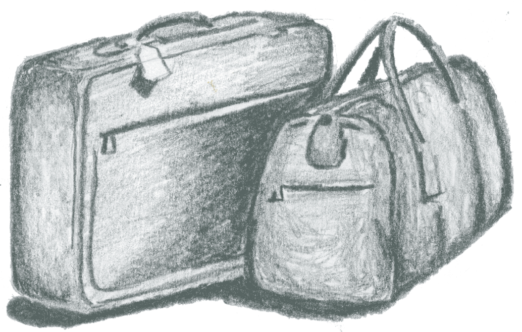 Travel Luggage Sketch PNG