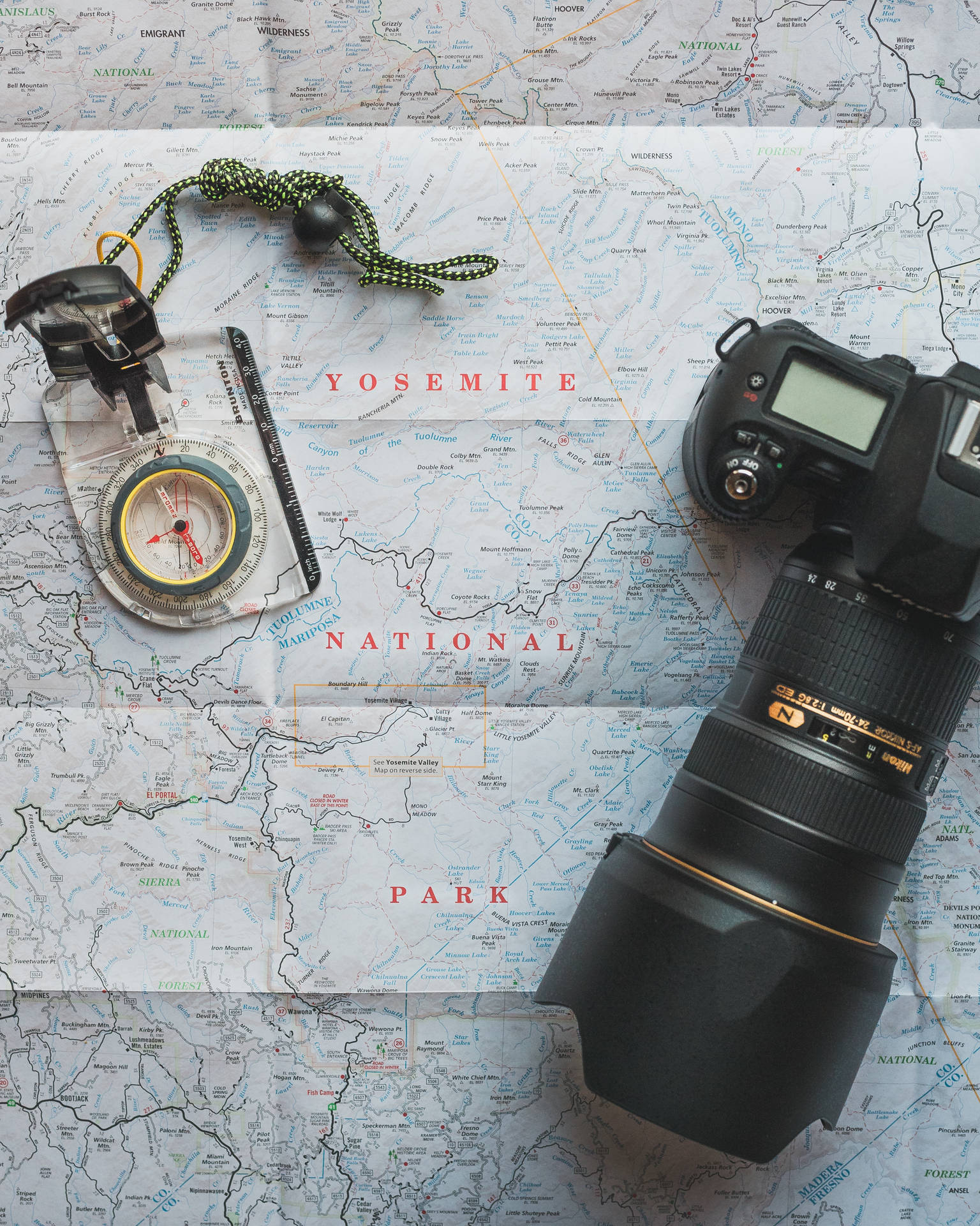 Travel, Map, Compass, Camera