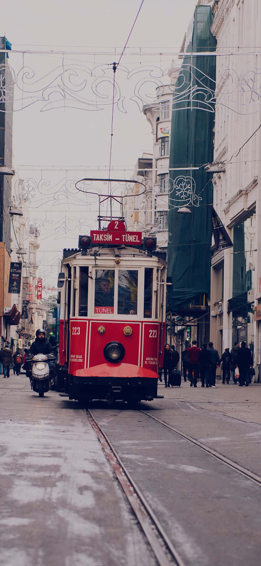 Istanbulturquía Viaje En Tranvía Teléfono Fondo de pantalla
