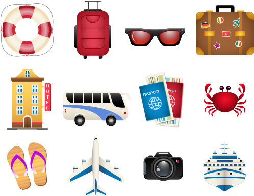 Travel_and_ Vacation_ Icons_ Set PNG