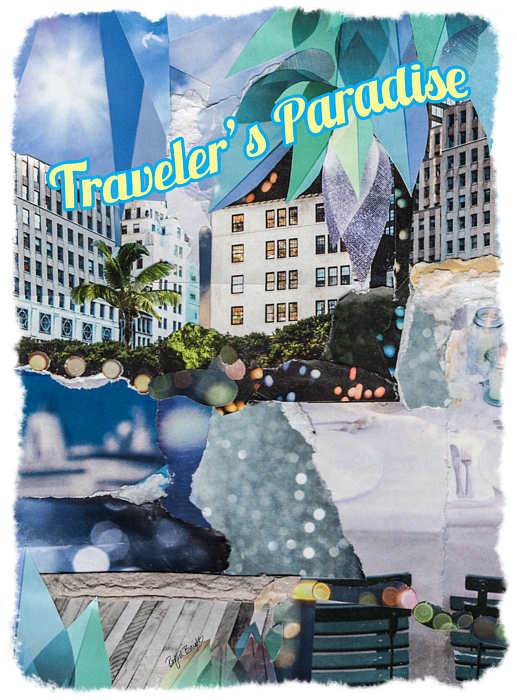 Travelers Paradise Collage Artwork PNG