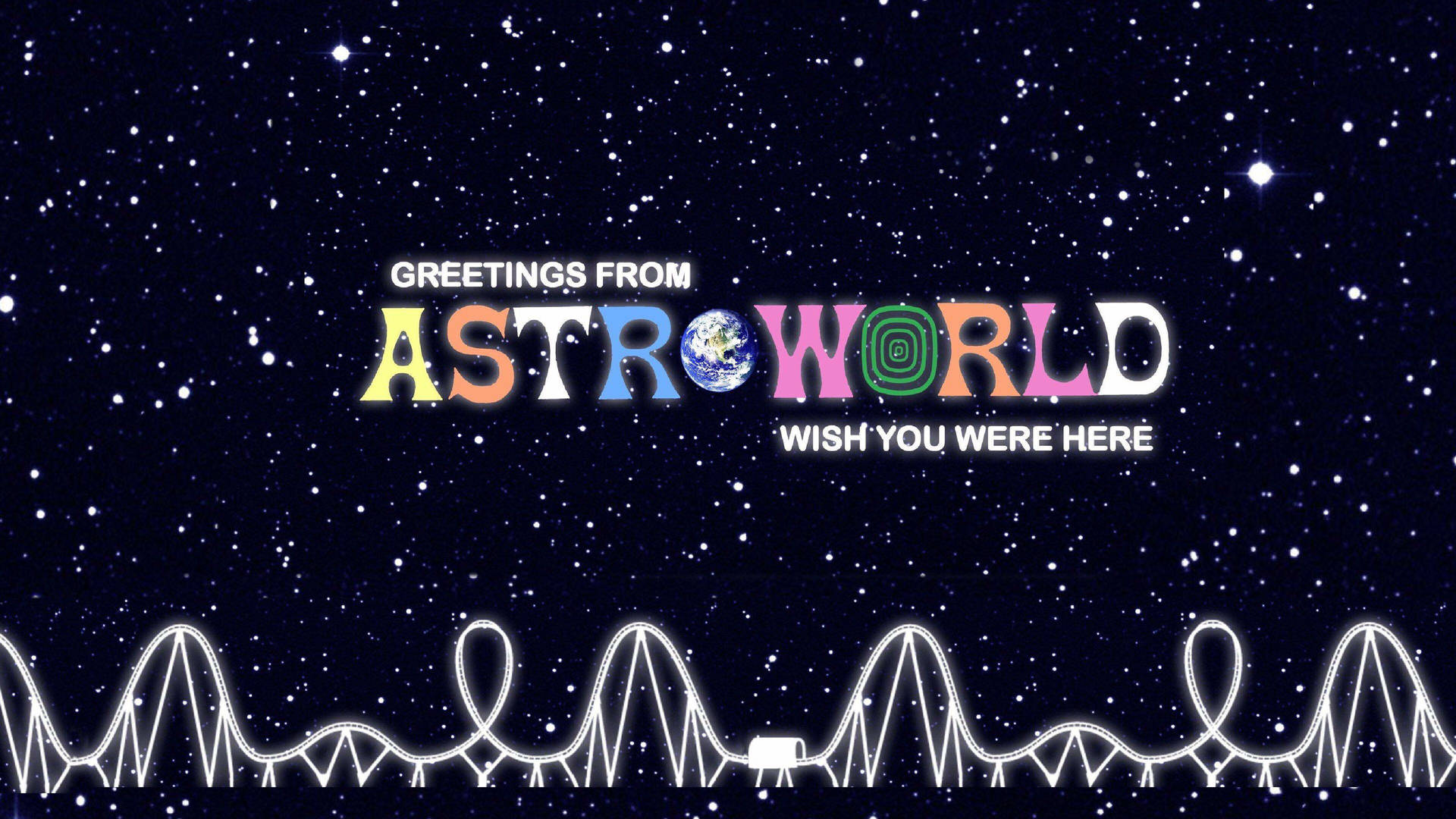 Travis Scott Astroworld With Long Rollercoaster