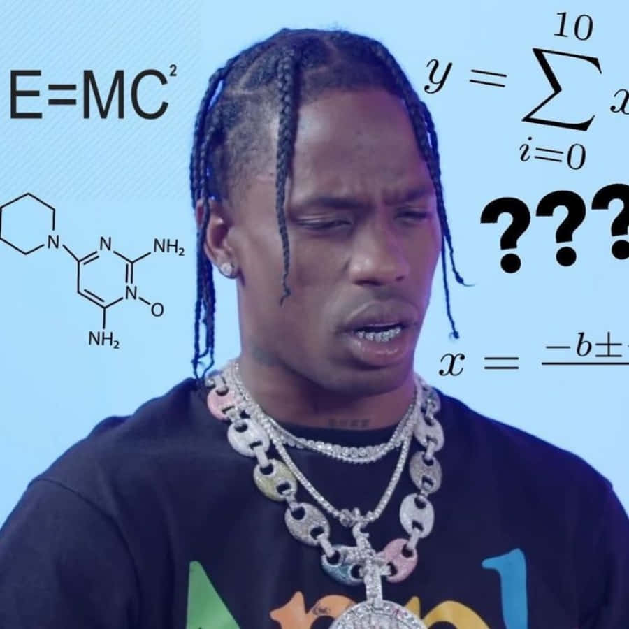 A Man With Dreadlocks And A Chemistry Symbol