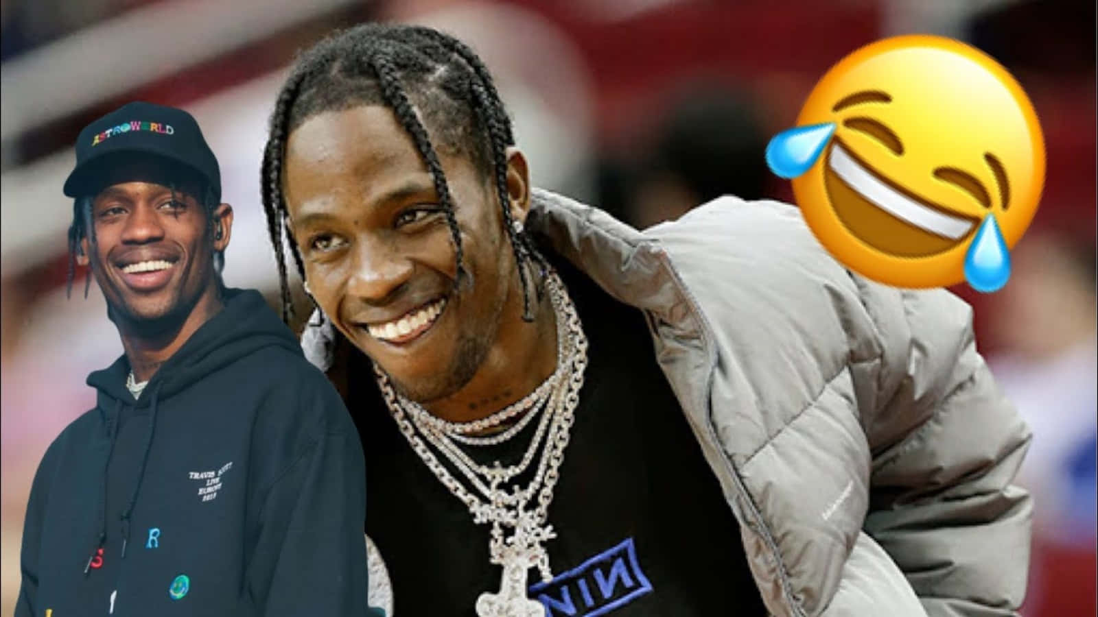 "Laughing it up with Travis Scott"