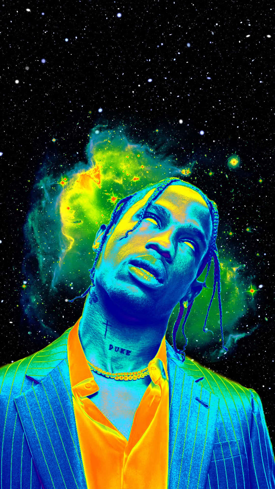 Get 'Astronomical' and upgrade your iPhone with the limited edition Travis Scott cosmetics. Wallpaper
